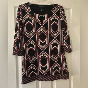 White House Black Market keyhole neckline tunic top size small